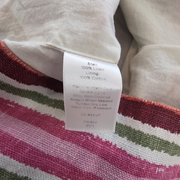 Talbots Size 6 Linen Pencil Skirt – Striped Multicolor | Coastal Business Casual - Picture 6 of 6